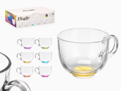 Tazón desayuno cristal jumbo base color sur: estilo y funcionalidad