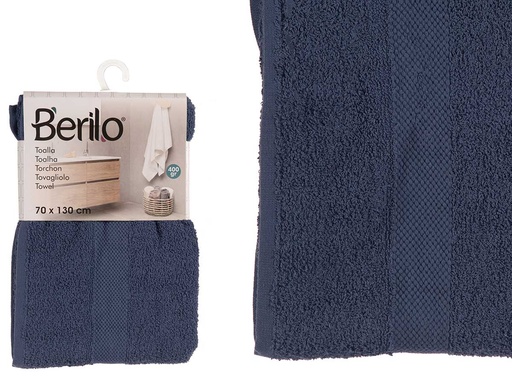 Toalla lisa azul oscuro: suavidad y estilo para tu baño