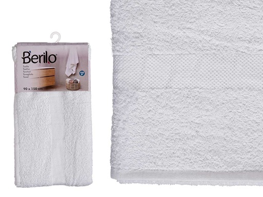 Toalla lisa blanca de alta calidad, suave y absorbente para tu baño