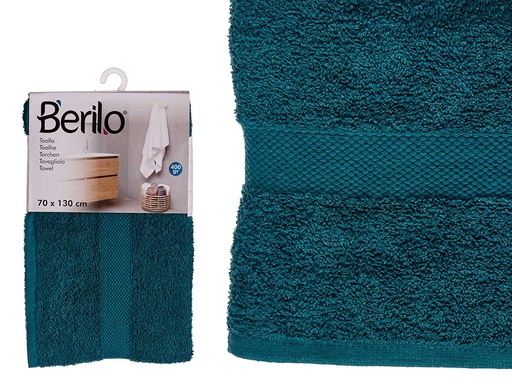 Toalla lisa color azul petróleo: suave y absorbente para tu hogar