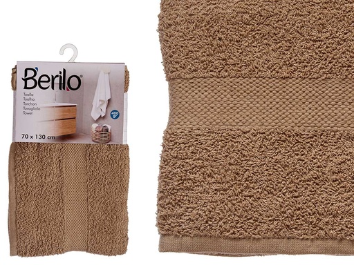 Toalla lisa color camel, suave y absorbente para tu comodidad