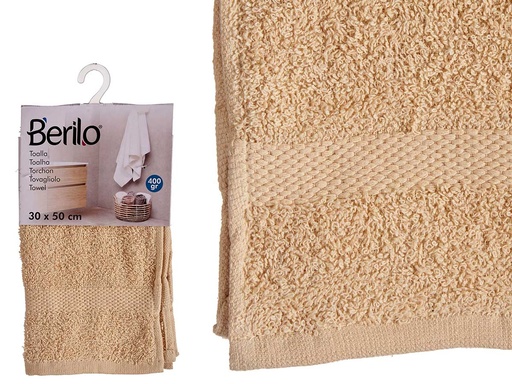 Toalla lisa color crema: suave y absorbente para tu día a día