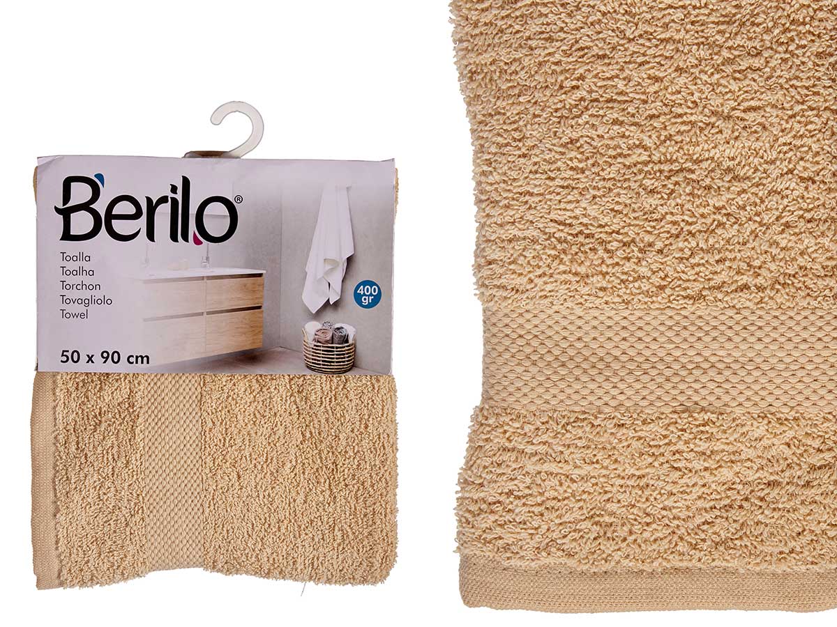 Toalla lisa color crema: suavidad y elegancia para tu baño