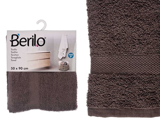 Toalla lisa gris, suave y absorbente para tu comodidad diaria