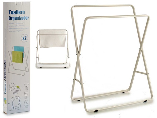 Toallero doble rectangular blanco: funcionalidad y elegancia