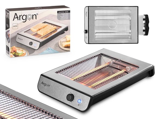 Tostador plano acero 600W: Eficiencia y estilo en tu cocina