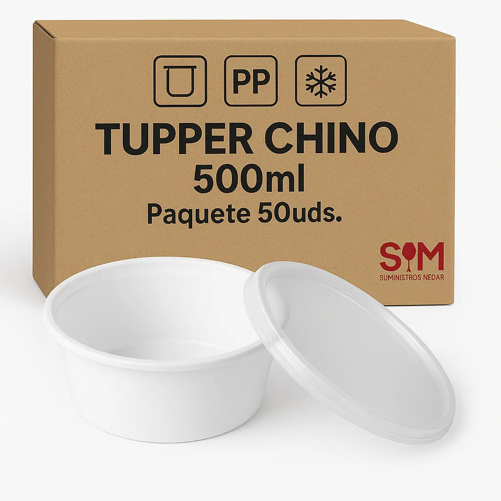 Tupper Chino 500ml. Paquete 50uds. PP.