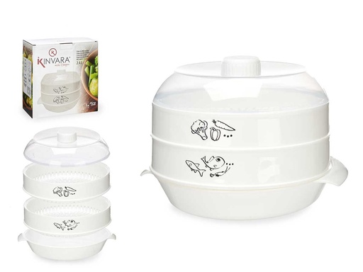 Vaporera Microondas 2,4L: Cocina Saludable y Rápida en Casa