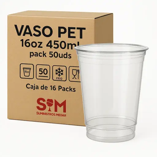 Vaso PET 16oz 450ml