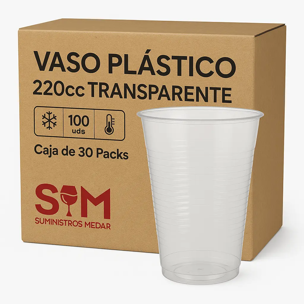 Vaso Plástico 220cc Transparente