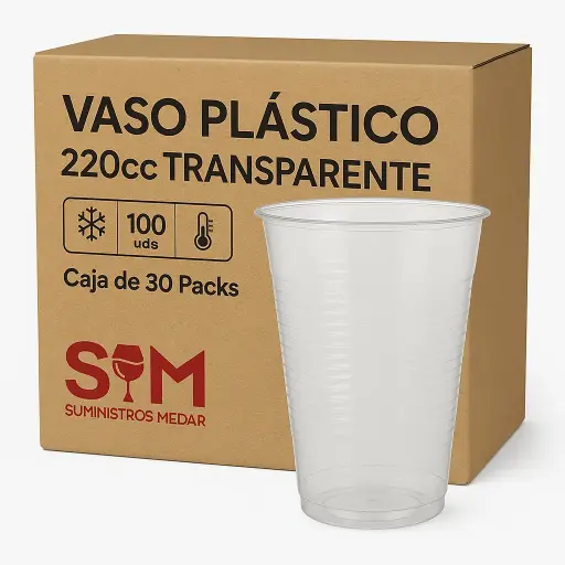 Vaso Plástico 220cc Transparente