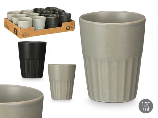 Vaso cortado surtido gris y negro: Elegancia en cada sorbo