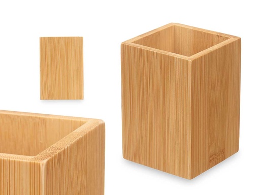 Vaso cuadrado bambú: Estilo natural y elegante para tu hogar