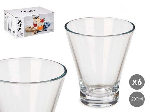 Vaso cónico con base de 200ml: Ideal para bebidas y cócteles