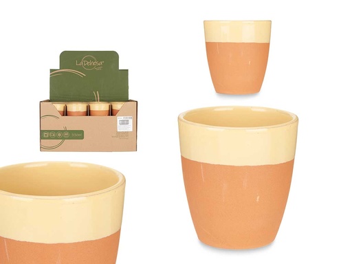 Vaso de barro 330ml amarillo: Diseño alegre y duradero para tu hogar