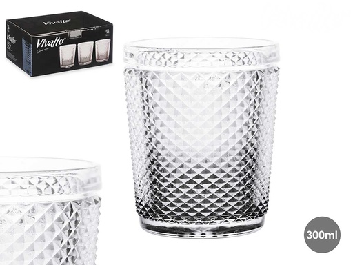 Vaso de diamante para agua en color antracita, 300 ml elegante