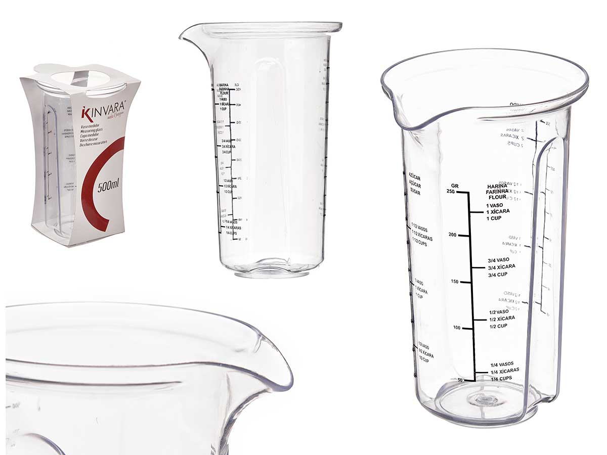 Vaso medidor transparente 500ml: Precisón y claridad en tu cocina