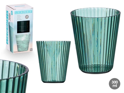 Vaso rayas verde 300 ml: Elegante y colorido para tu hogar
