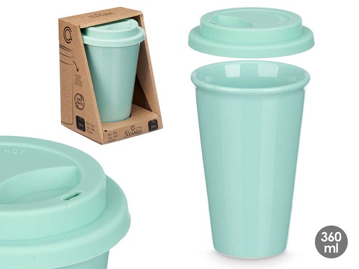 Vaso tapa silicona menta 360ml: Estilo y practicidad para tu día