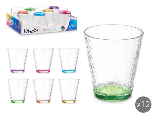 Vaso vidrio lágrima transparente de 375 ml: Elegancia y estilo