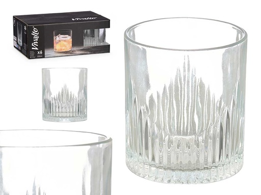 Vaso whisky rayas 330ml: Diseño elegante para disfrutar cada sorbo