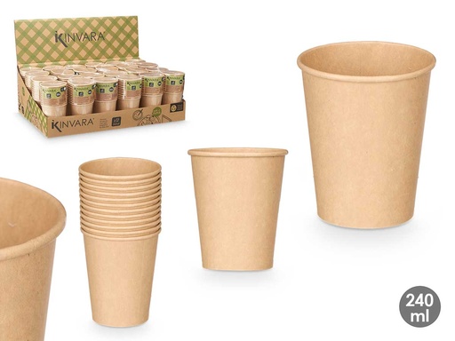 Vasos kraft de 240 ml: Ecoamigables y resistentes para eventos