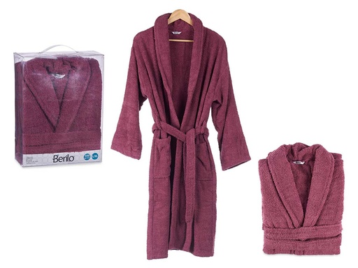 Albornoz rojo de 500gr: comodidad y estilo en tallas L y XL