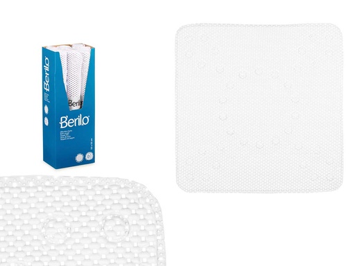 Alfombra baño antideslizante de goma blanca, comodidad segura para ti