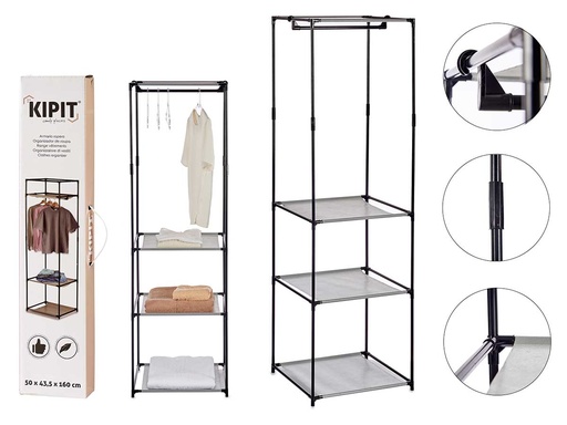 Armario abierto sencillo: diseño práctico y moderno de 160cm