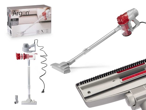 Aspirador de mano gris rojo 600W: Potente y ligero para tu hogar