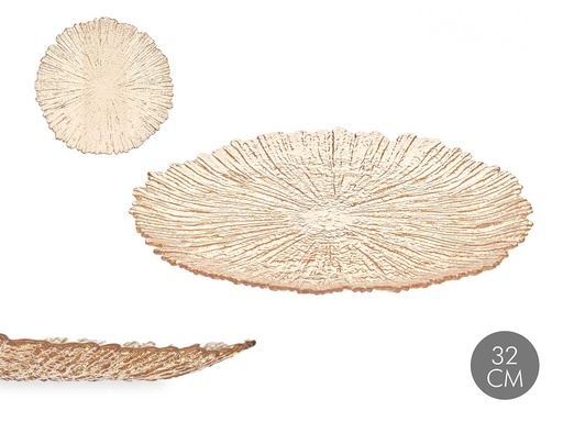 Bajo plato 32cm ámbar: Elegancia y estilo para tu mesa✨