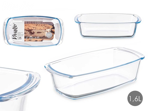 Bandeja borosilicato rectangular con asas, perfecta para tu cocina