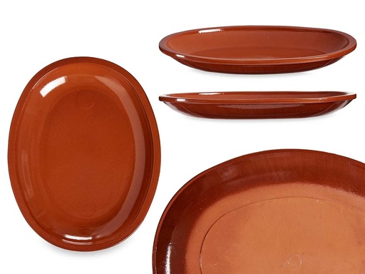 Bandeja plana oval de 31x25 cm: Ideal para servir con estilo