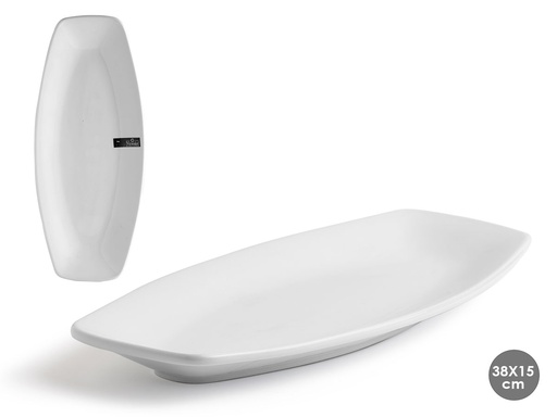Bandeja porcelana forma 38,5 cm: Elegancia y estilo para tu mesa