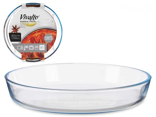 Bandeja redonda borosilicato: resistencia y elegancia para tus mesas