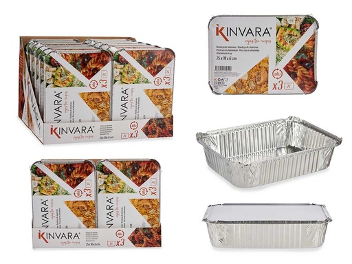 Bandejas hondas de aluminio con tapa, perfectas para cocinar y servir