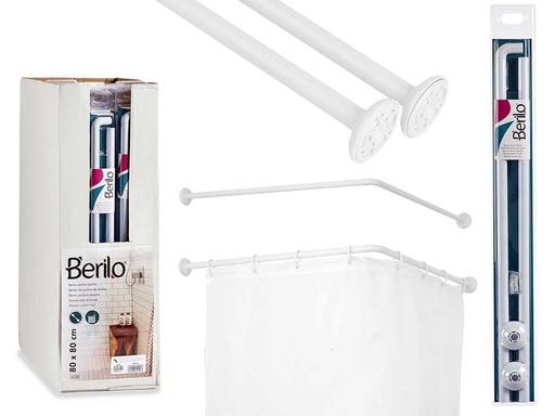 Barra cortina ducha esquina 80cm: Elegancia y funcionalidad en tu baño