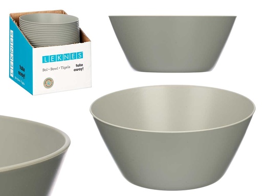 Bol cónico gris de gran capacidad 3 litros para tu cocina