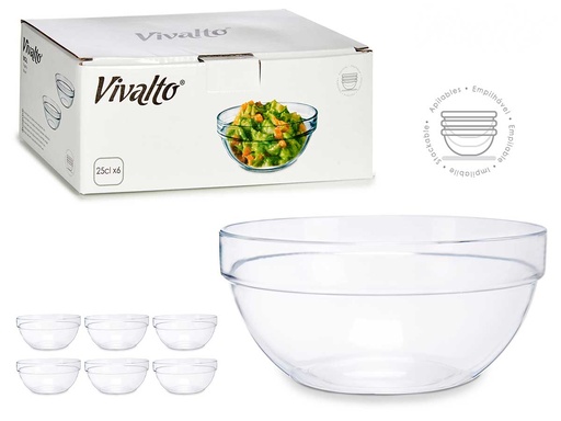 Bol de vidrio apilable: orden y elegancia en tu cocina
