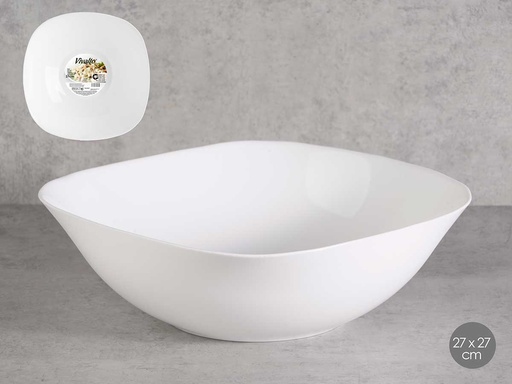 Bol opal cuadrado 27cm: elegancia y resistencia para tu hogar