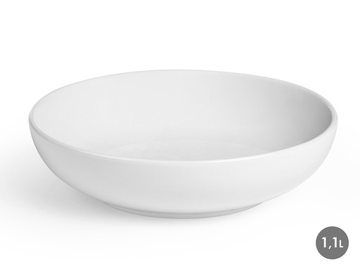 Bol redondo bajo blanco 1100ml: Elegancia y Versatilidad en tu Mesa