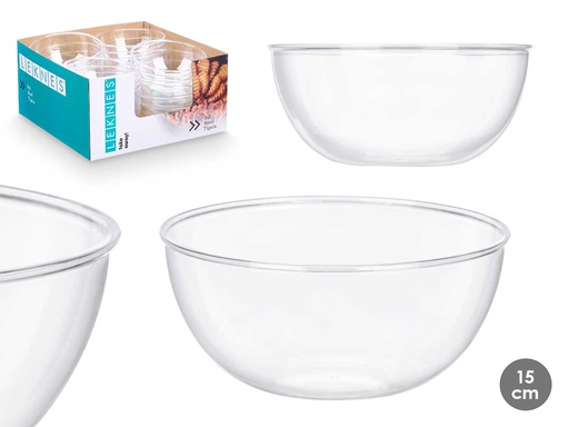 Bol redondo pequeño transparente de 700 ml, ideal para tus recetas