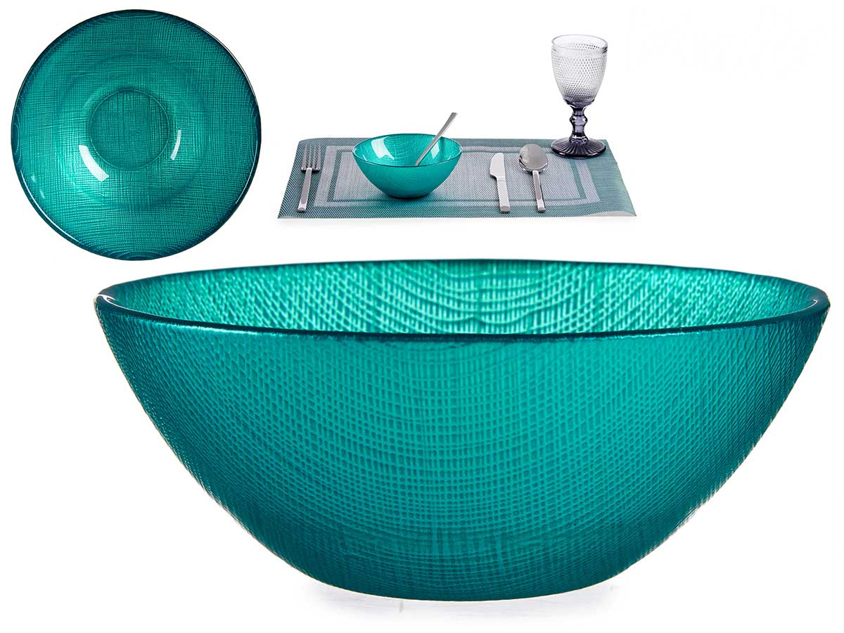 Bols de vidrio turquesa de 15cm: Elegancia y color en tu mesa
