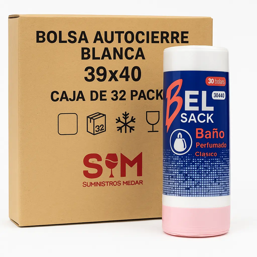 Bolsa Autocierre Blanca 39x40