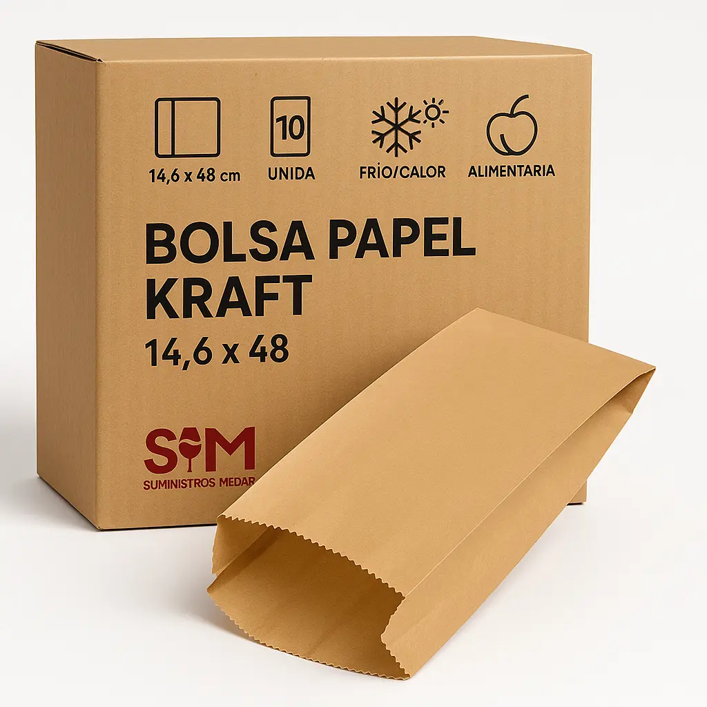 Bolsa Papel Kraft 14,6x48