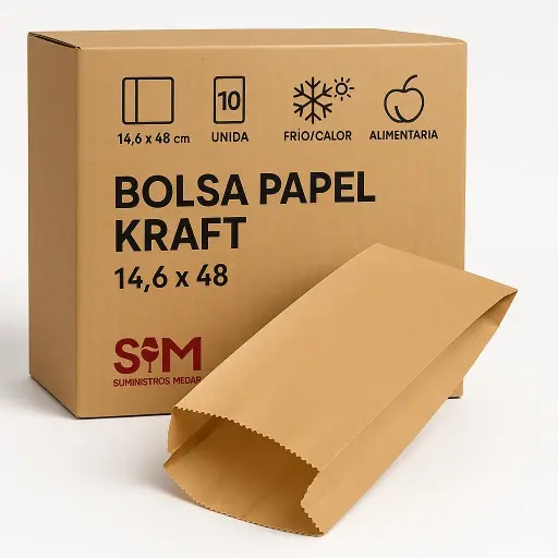 Bolsa Papel Kraft 14,6x48