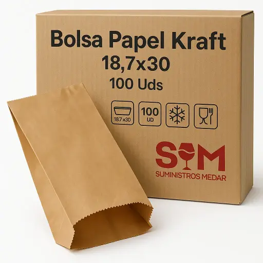 Bolsa Papel Kraft 18,7x30