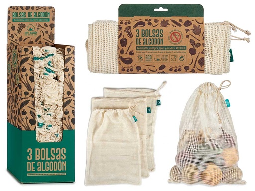 Bolsa de algodón en expositor: sostenibilidad y calidad garantizadas