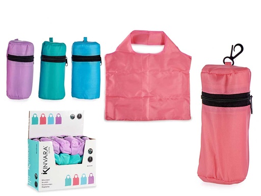 Bolsa plegable 46x55cm surtido en 4 colores vivos y divertidos