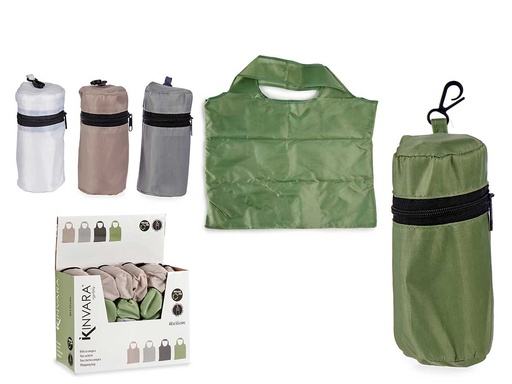 Bolsa plegable surtida en 4 colores, ideal para compras y viajes